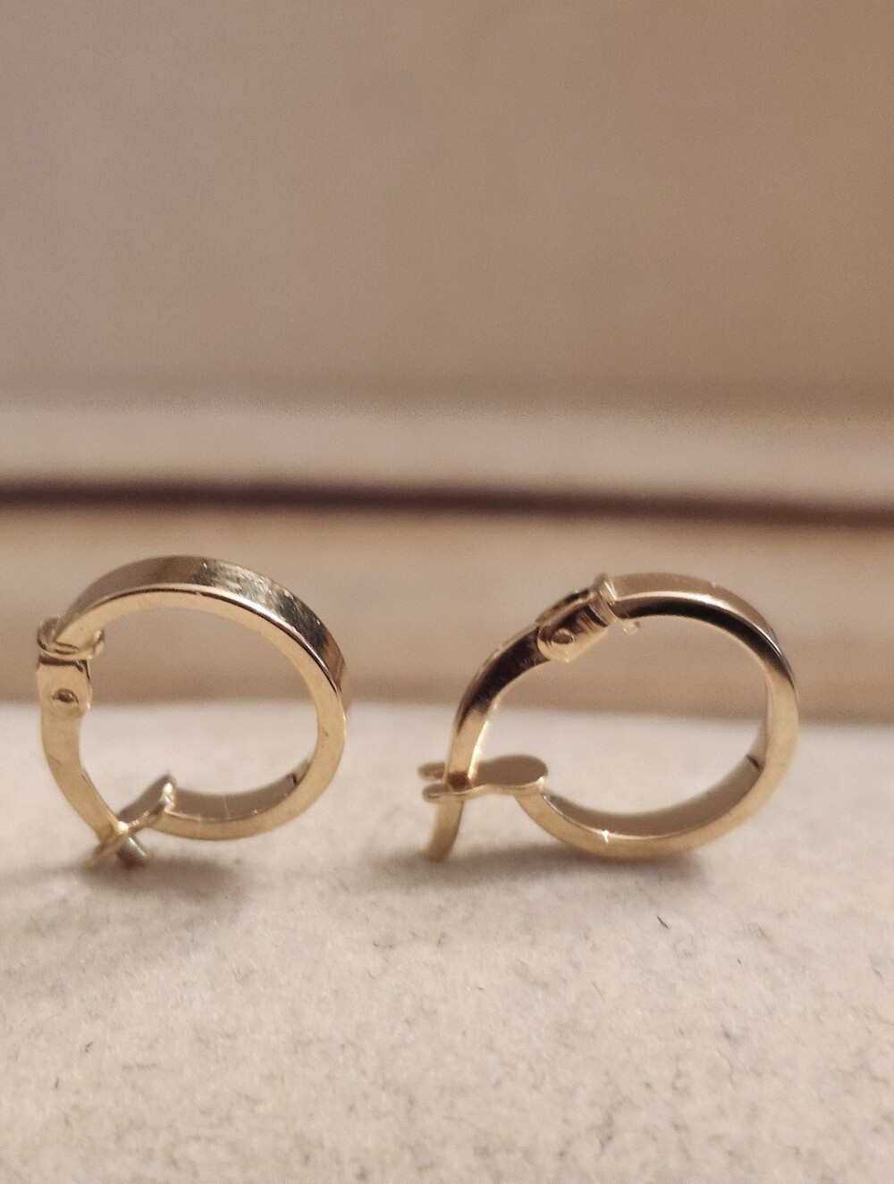 14kt Gold Hoop Hinge Earrings - Women Jewelry - Picture 2 of 8